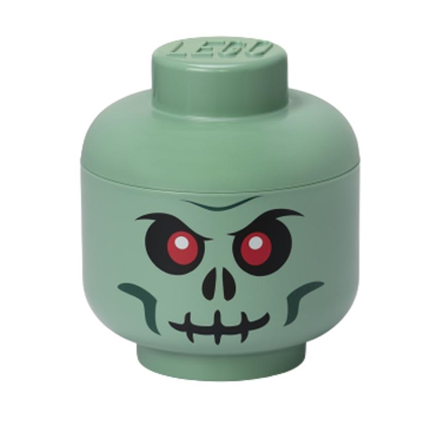 Zelený úložný box ve tvaru hlavy LEGO® Skeleton 19 cm Lego®