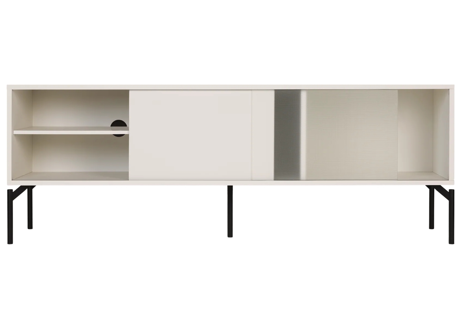 noo.ma Světle šedý TV stolek Met 160 x 42 cm noo.ma