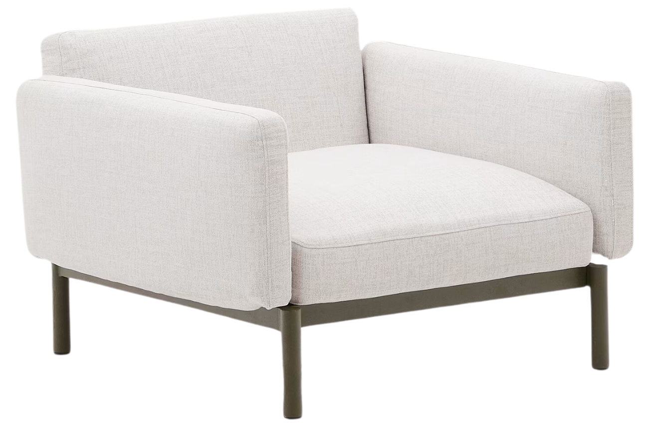 Kave Home Zahradní křeslo Sorells se zelenou podnoží Kave Home
