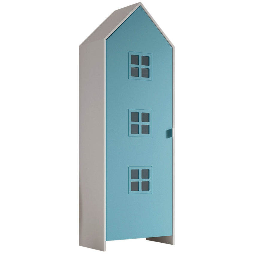 Vipack Modrá lakovaná šatní skříň Casami 172 x 58 cm Vipack