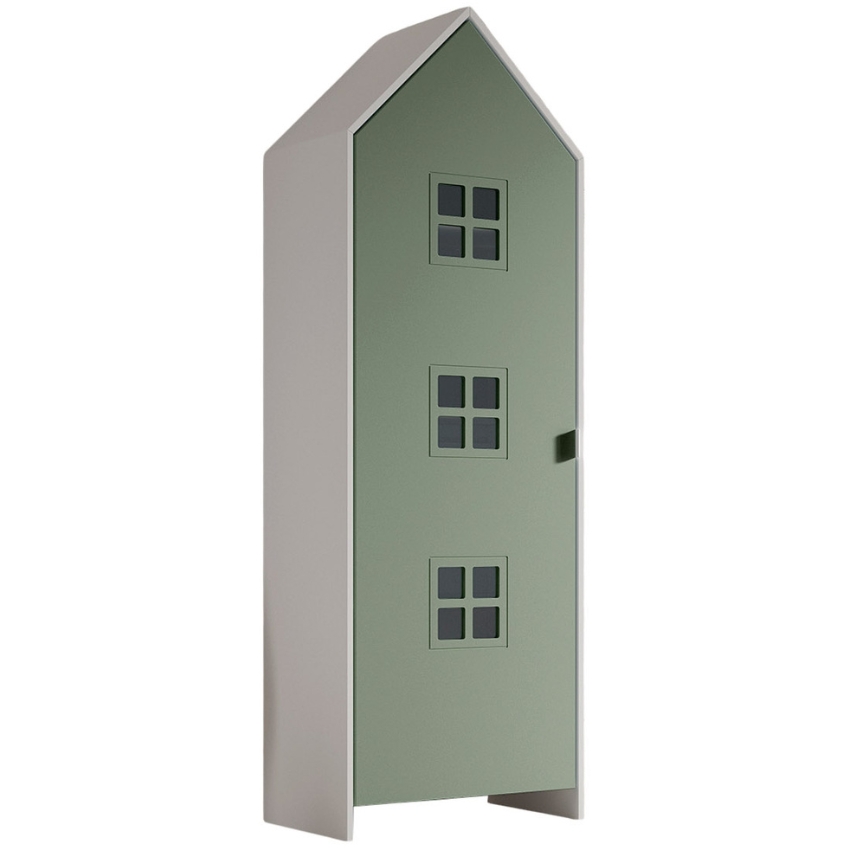 Vipack Zelená lakovaná šatní skříň Casami 172 x 58 cm Vipack