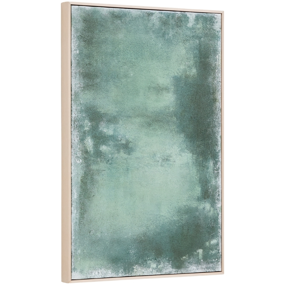 Kave Home Zelený abstraktní obraz Selnar 90 x 60 cm Kave Home