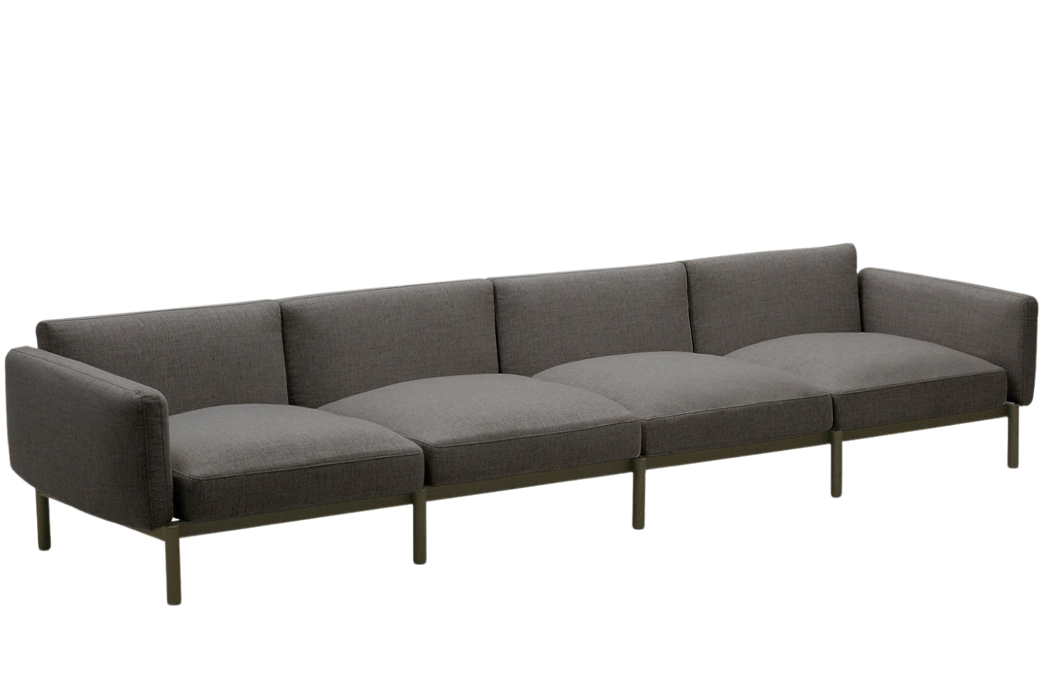 Kave Home Zahradní pohovka Sorells 370 cm se zelenou podnoží Kave Home