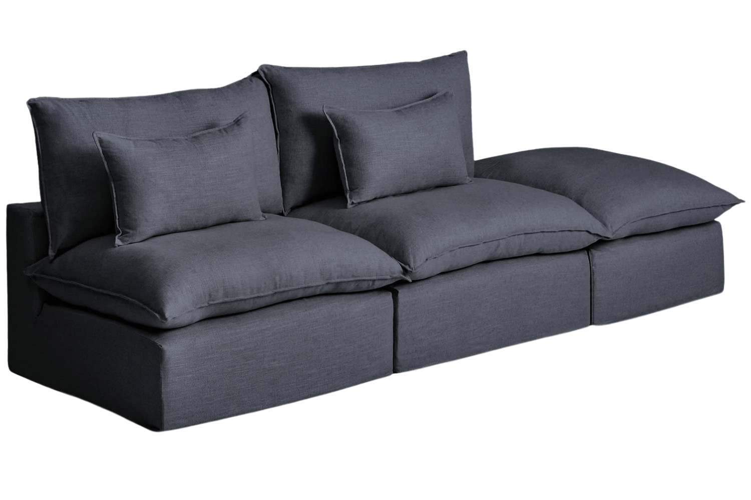 Kave Home Tmavě šedá pohovka Anarela 310 cm s odnímatelným potahem Kave Home