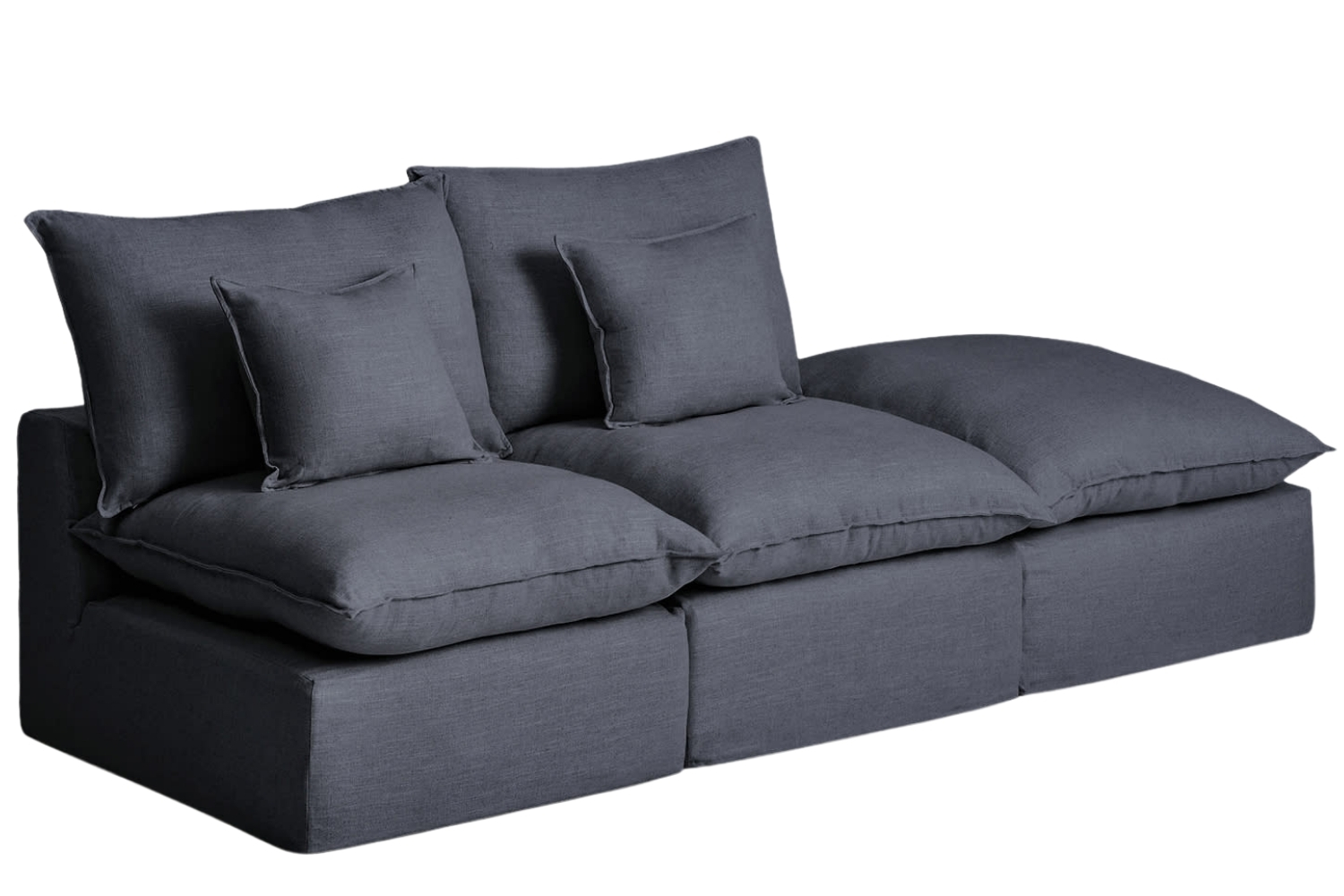 Kave Home Tmavě šedá pohovka Anarela 270 cm s odnímatelným potahem Kave Home