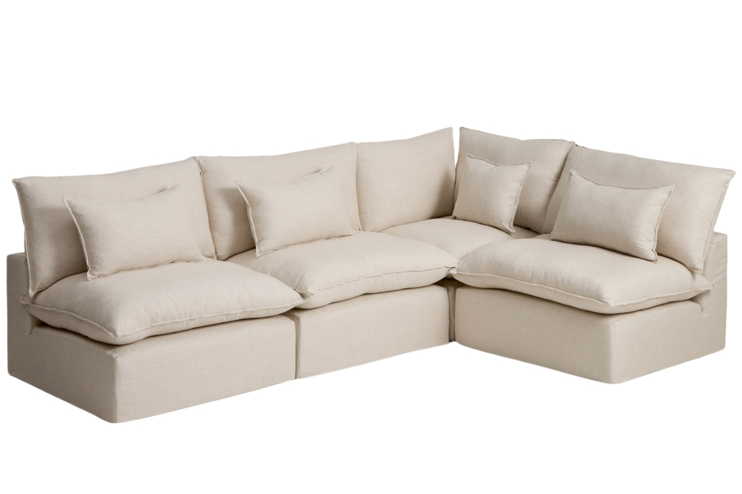 Kave Home Béžová rohová pohovka Anarela 327 cm s odnímatelným potahem Kave Home