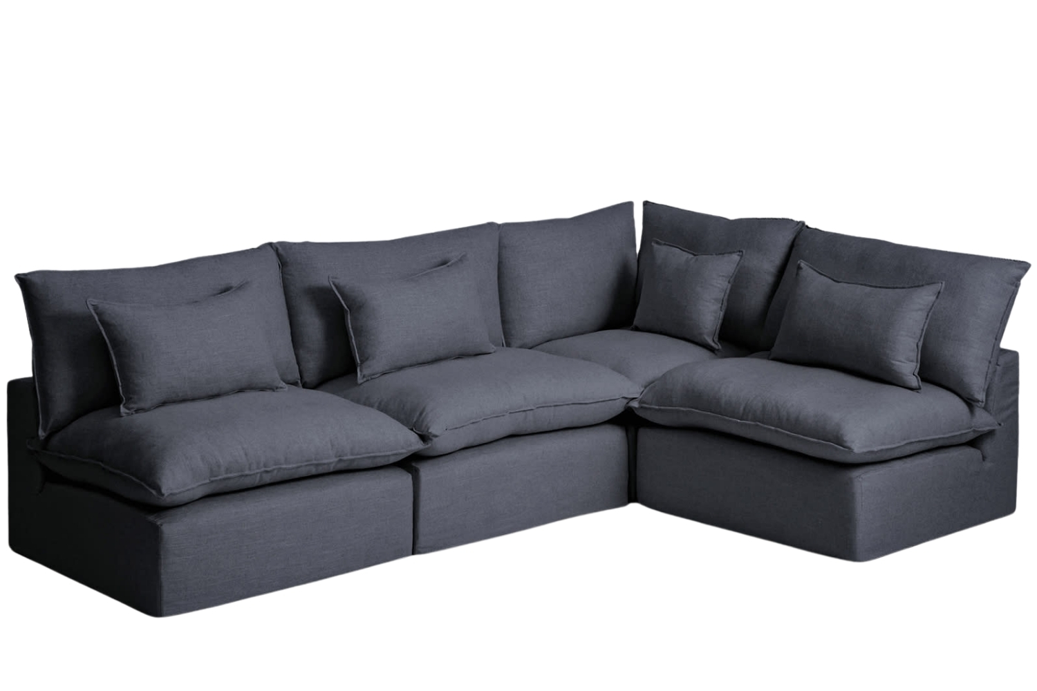 Kave Home Tmavě šedá rohová pohovka Anarela 327 cm s odnímatelným potahem Kave Home