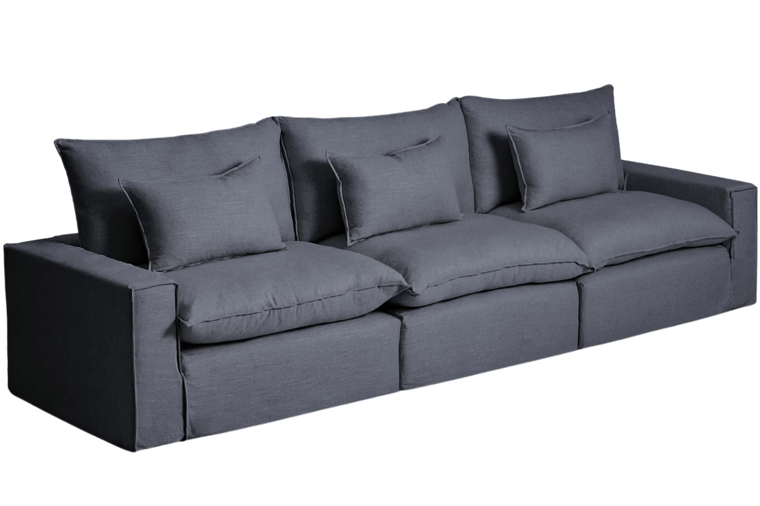 Kave Home Tmavě šedá pohovka Anarela 370 cm s odnímatelným potahem Kave Home