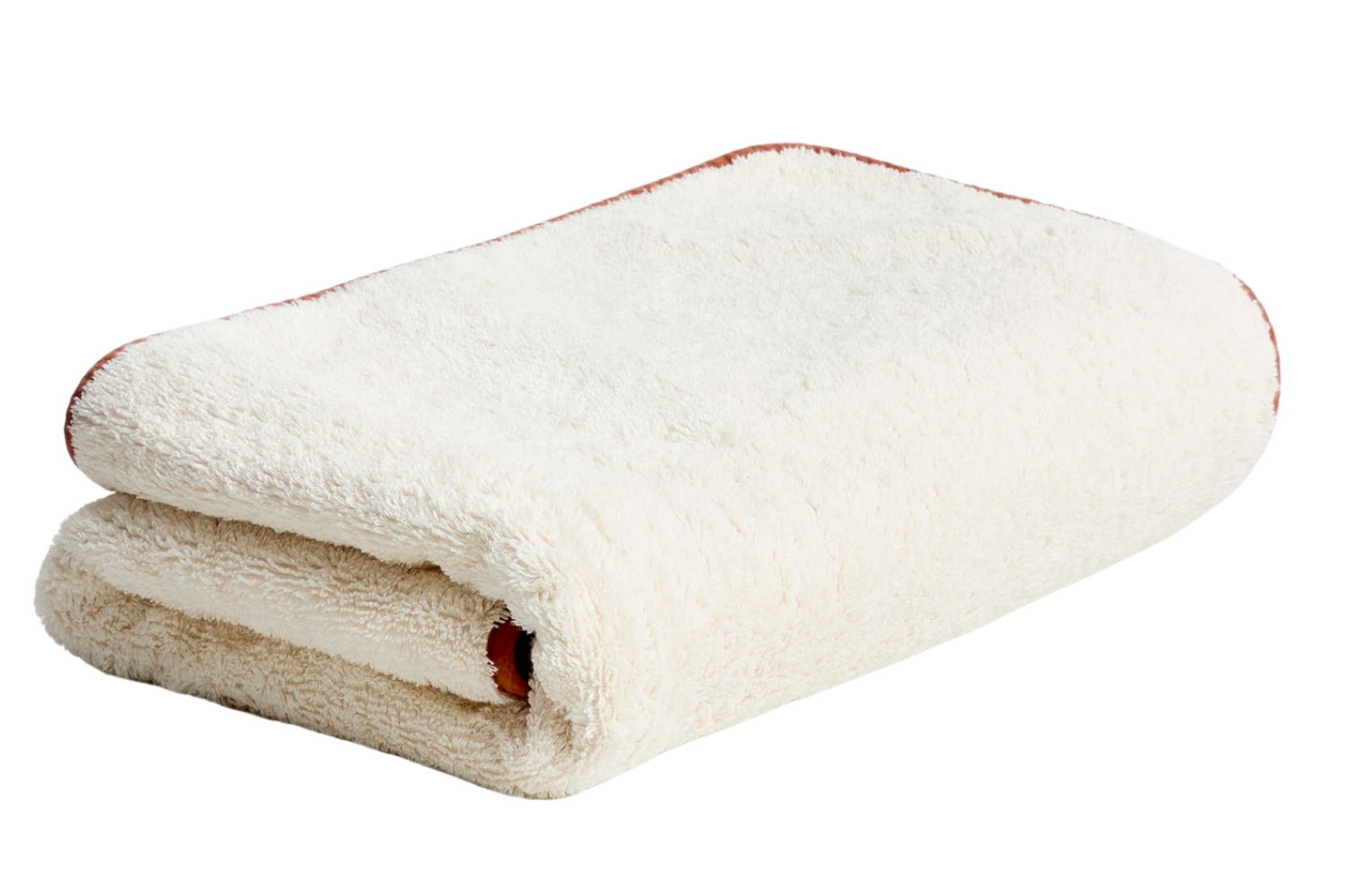 Kave Home Bílo-oranžový bavlněný ručník Sedora 70 x 140 cm Kave Home