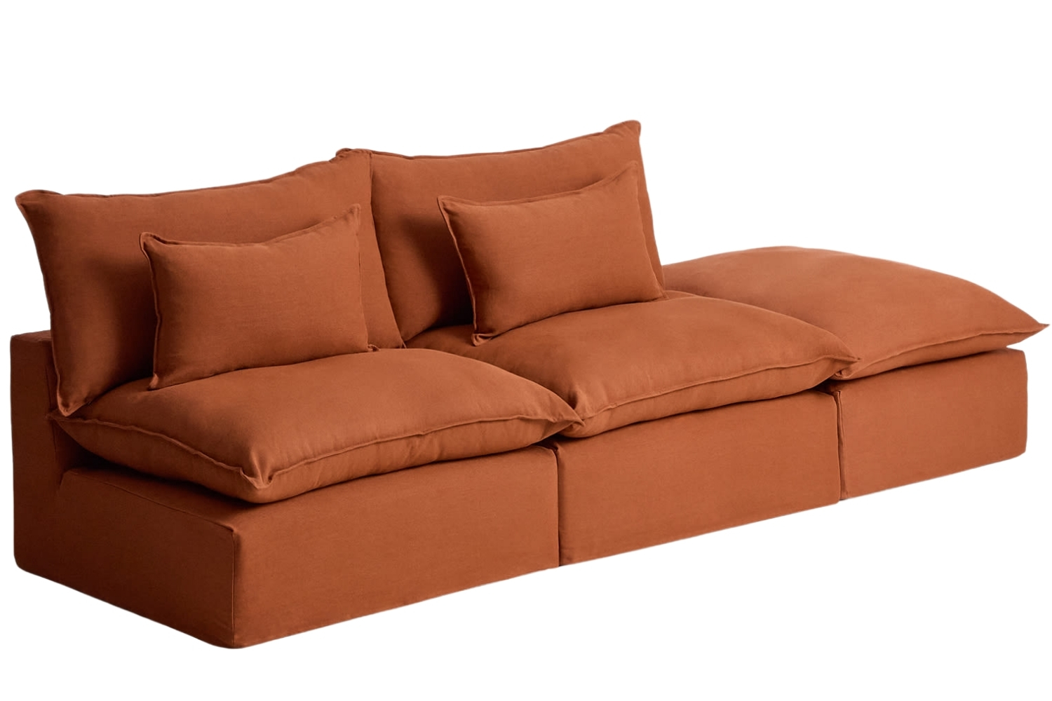 Kave Home Terakotová pohovka Anarela 310 cm s odnímatelným potahem Kave Home