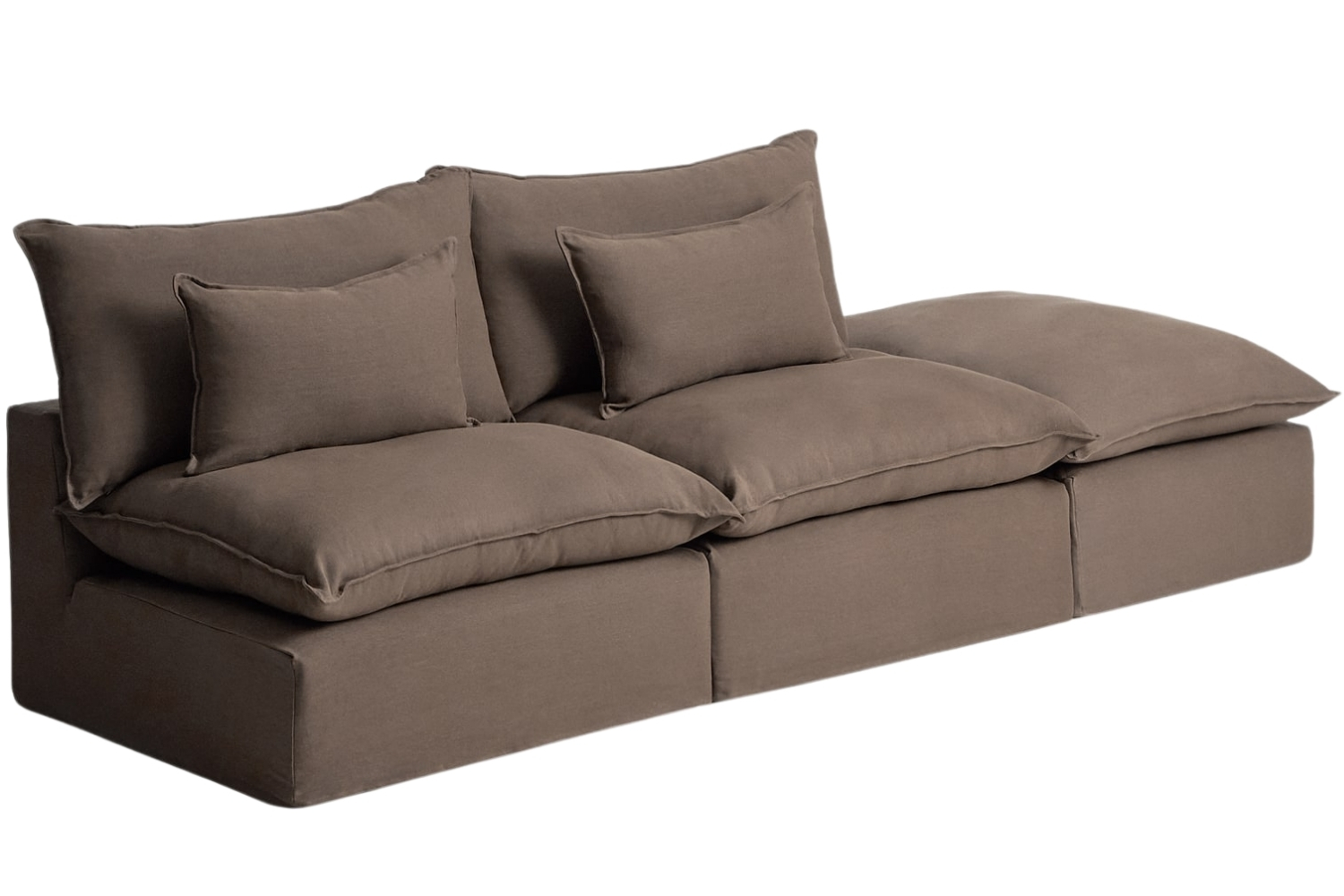 Kave Home Hnědá pohovka Anarela 310 cm s odnímatelným potahem Kave Home