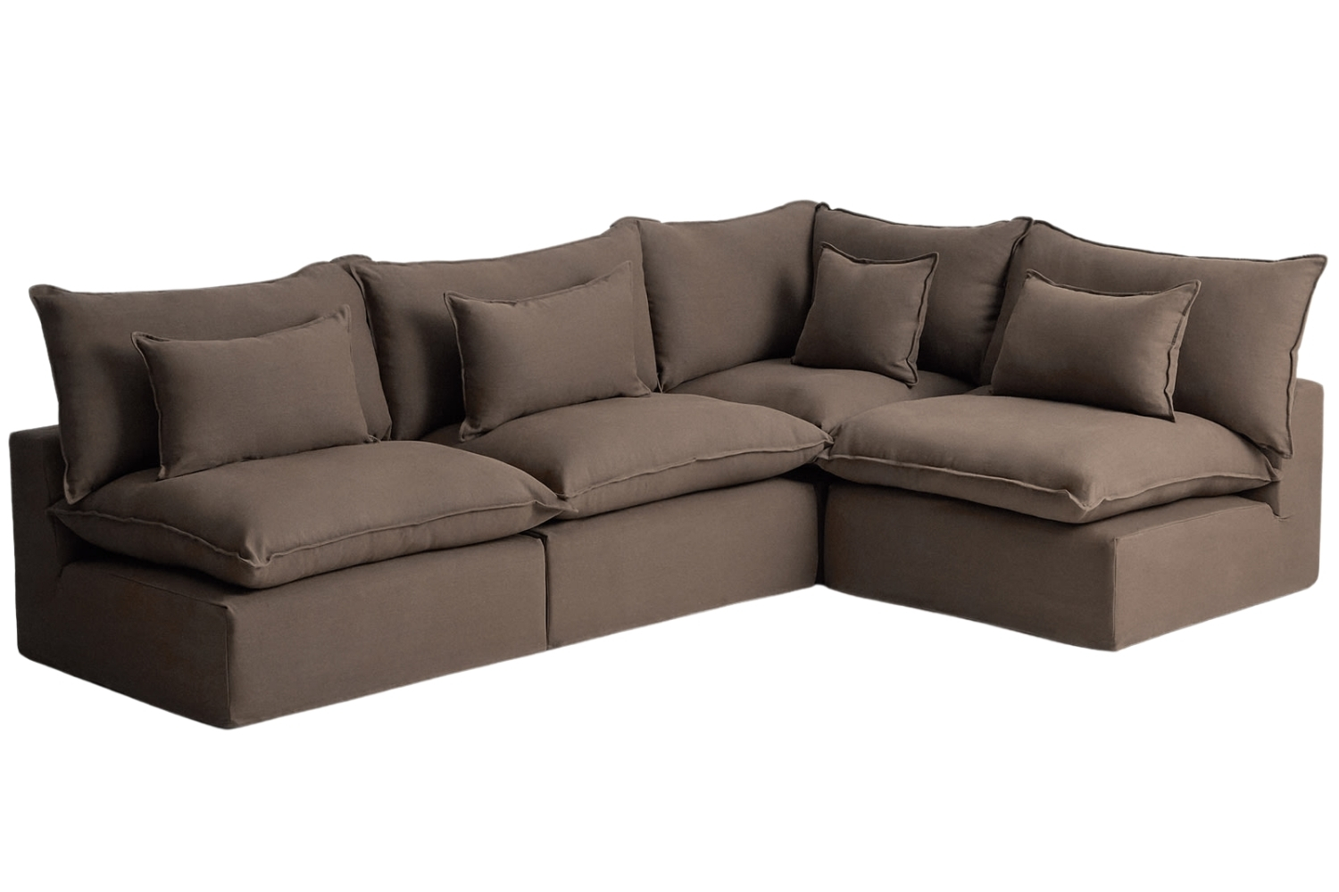 Kave Home Hnědá rohová pohovka Anarela 327 cm s odnímatelným potahem Kave Home