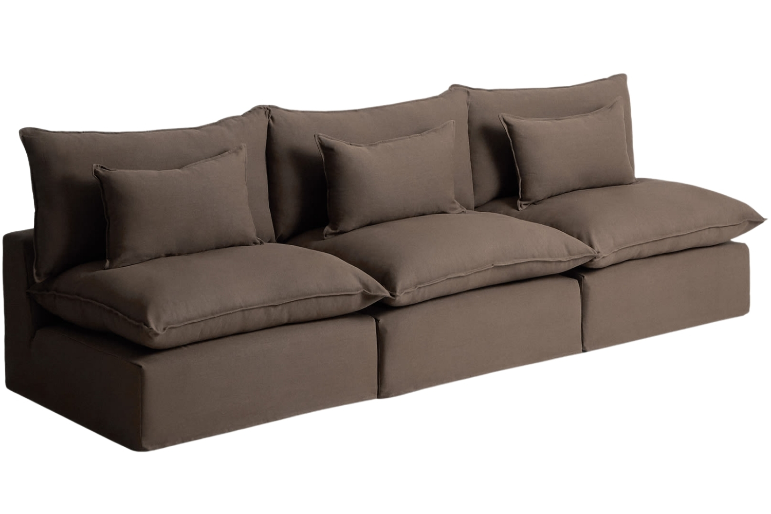 Kave Home Hnědá pohovka Anarela 330 cm s odnímatelným potahem Kave Home