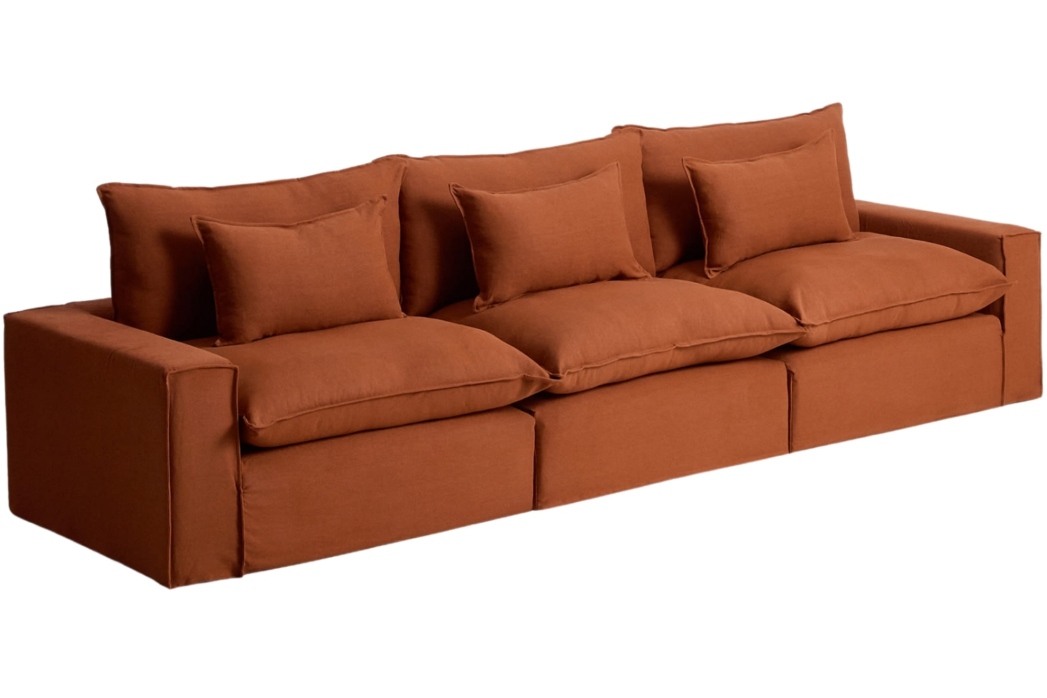 Kave Home Terakotová pohovka Anarela 370 cm s odnímatelným potahem Kave Home