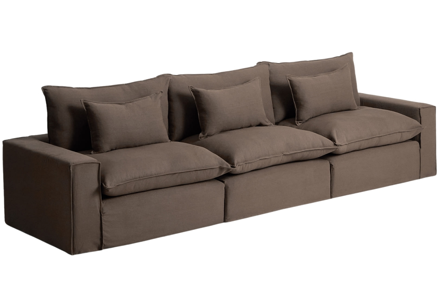Kave Home Hnědá pohovka Anarela 370 cm s odnímatelným potahem Kave Home