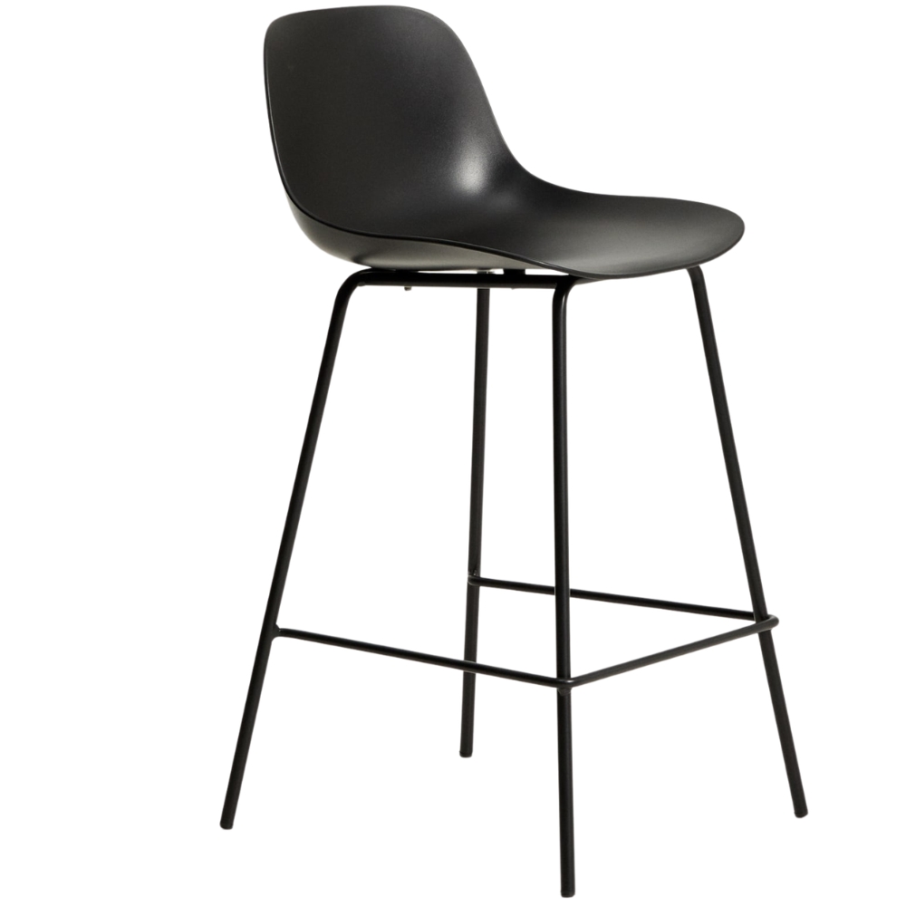 Kave Home Černá plastová barová židle Altea 65 cm Kave Home