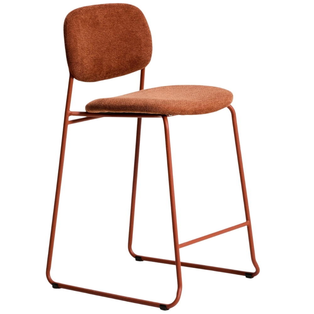 Kave Home Terakotově červená barová židle Meli 65 cm Kave Home