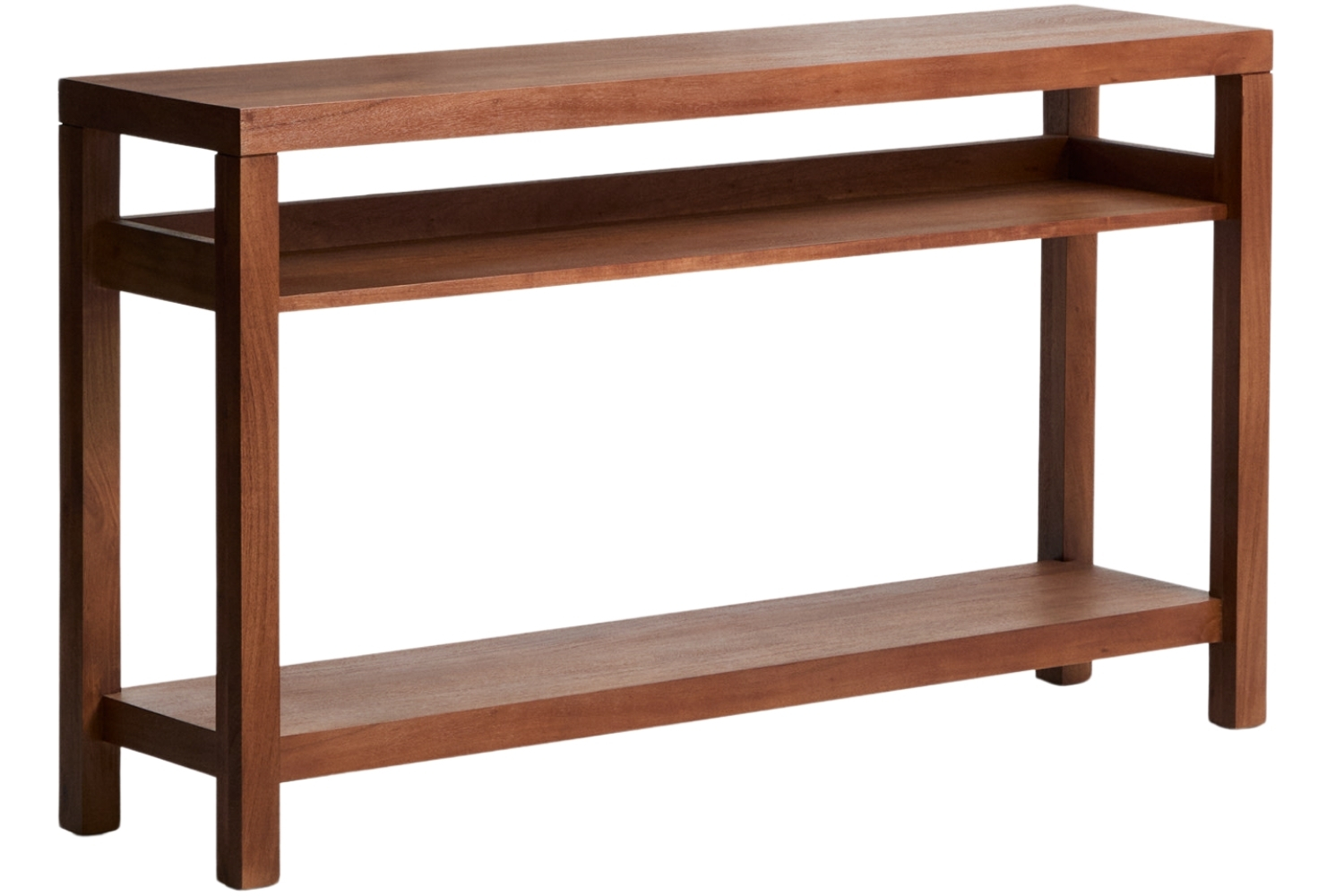 Kave Home Hnědý dřevěný toaletní stolek Norani 140 x 35 cm Kave Home