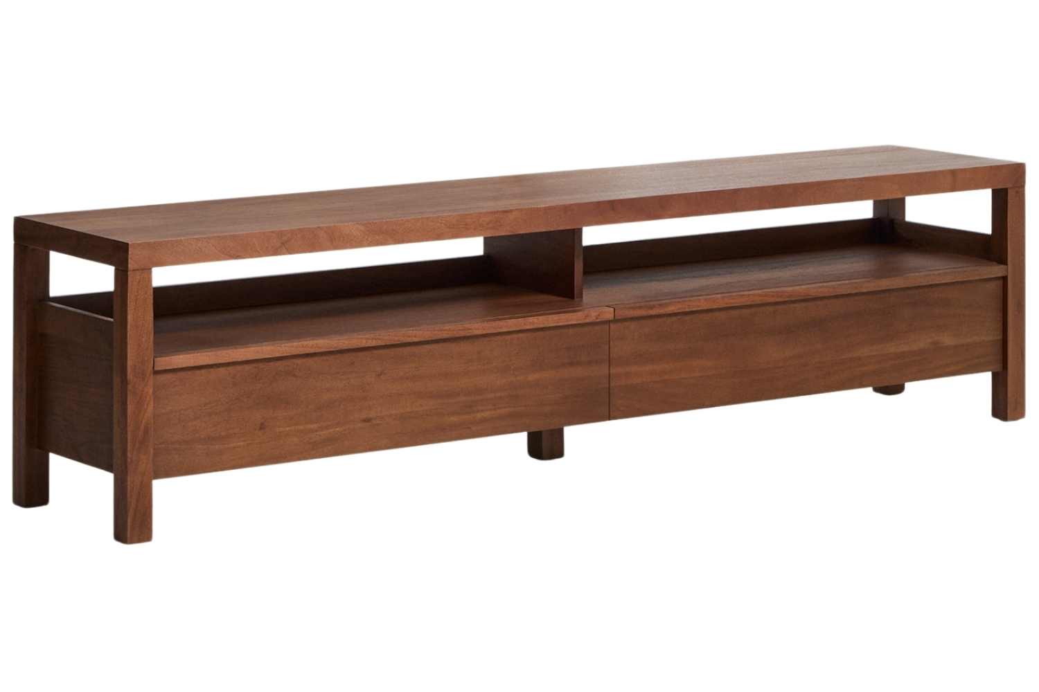 Kave Home Hnědý dřevěný TV stolek Norani 200 x 40 cm Kave Home
