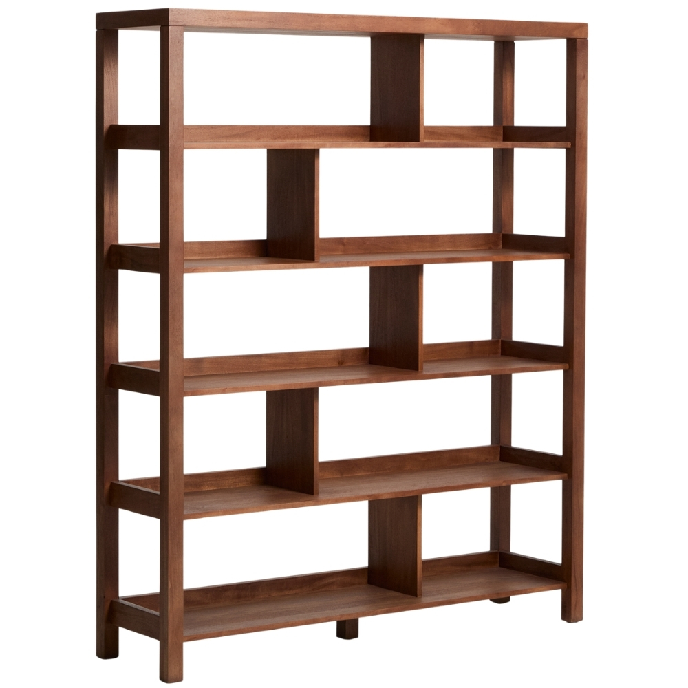 Kave Home Hnědý dřevěný regál Norani 185 x 150 cm Kave Home