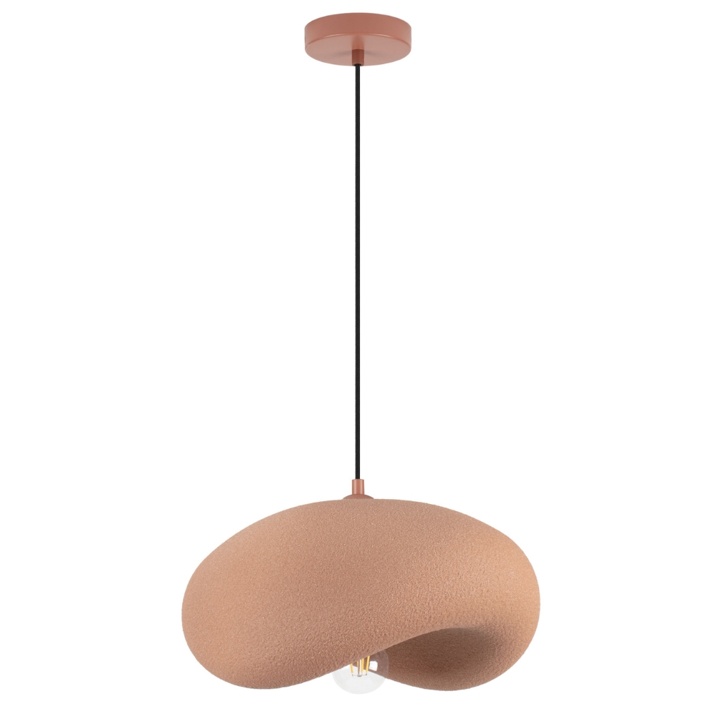 Nova Luce Terakotově oranžové závěsné světlo Bambel 40 x 32 cm Nova Luce