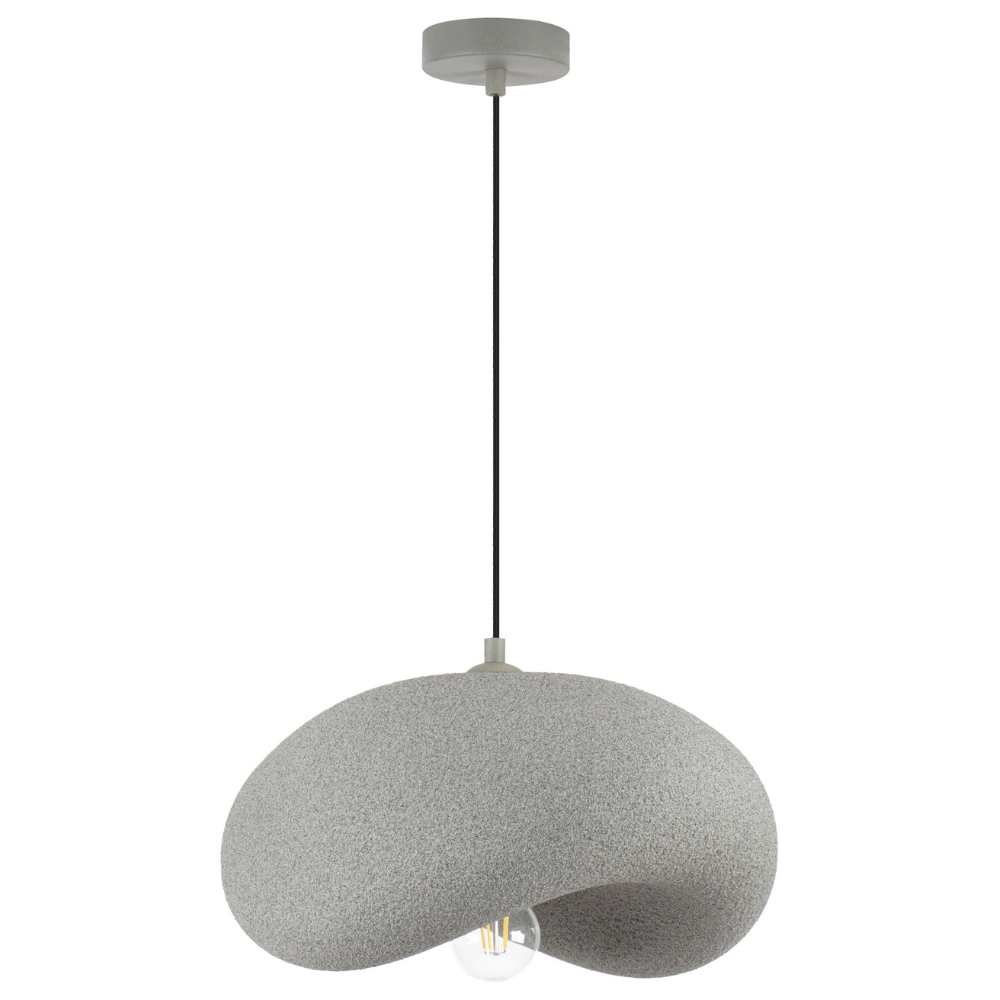 Nova Luce Šedé závěsné světlo Bambel 40 x 32 cm Nova Luce