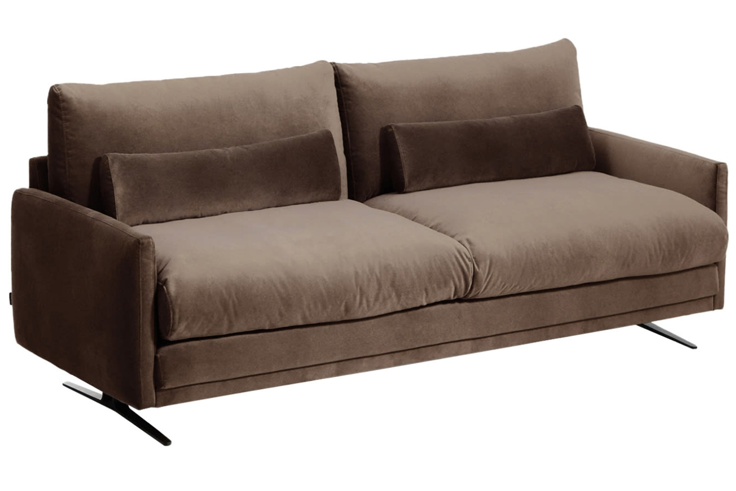 Kave Home Hnědá sametová dvoumístná pohovka Veliro 210 cm Kave Home