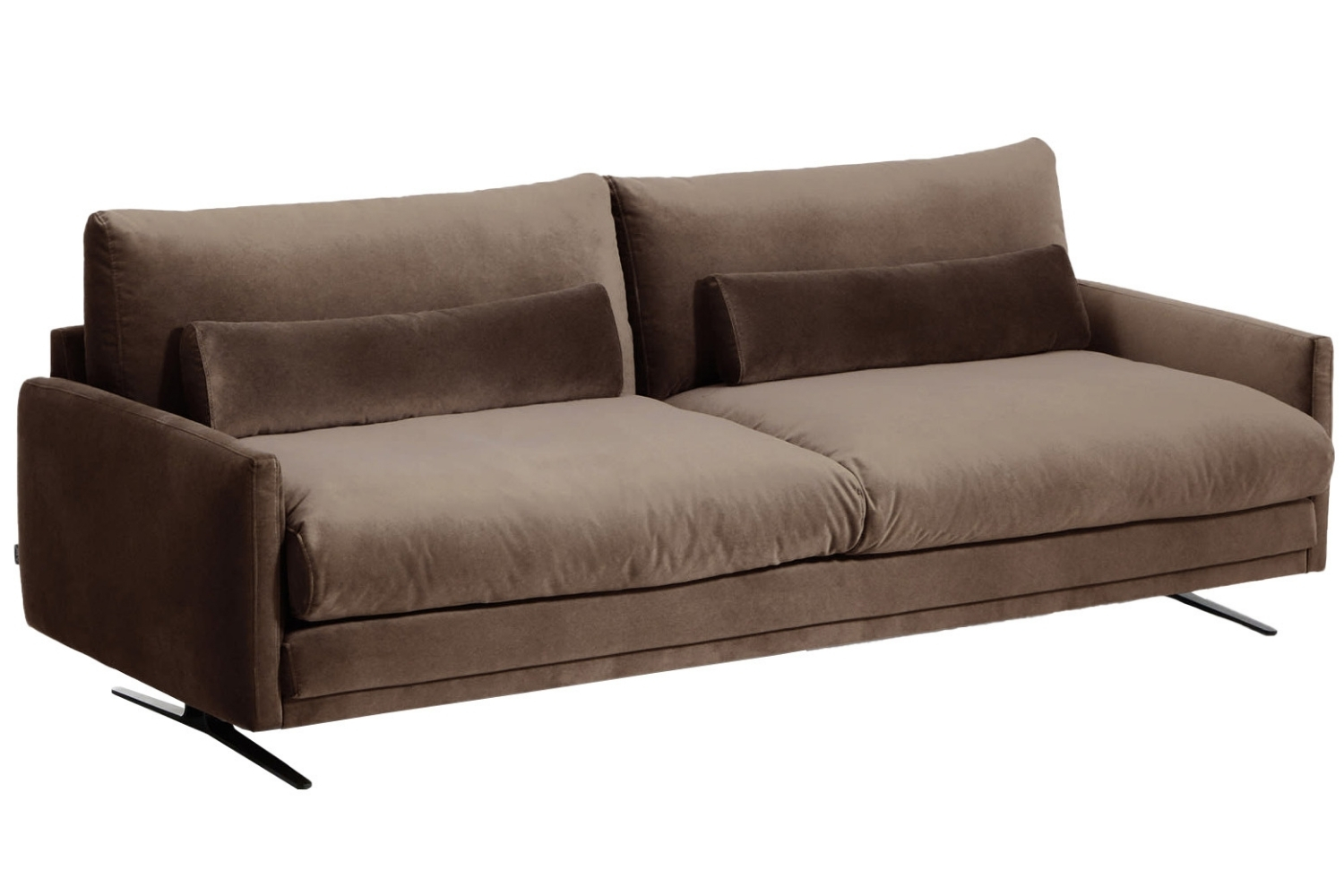 Kave Home Hnědá sametová trojmístná pohovka Veliro 240 cm Kave Home