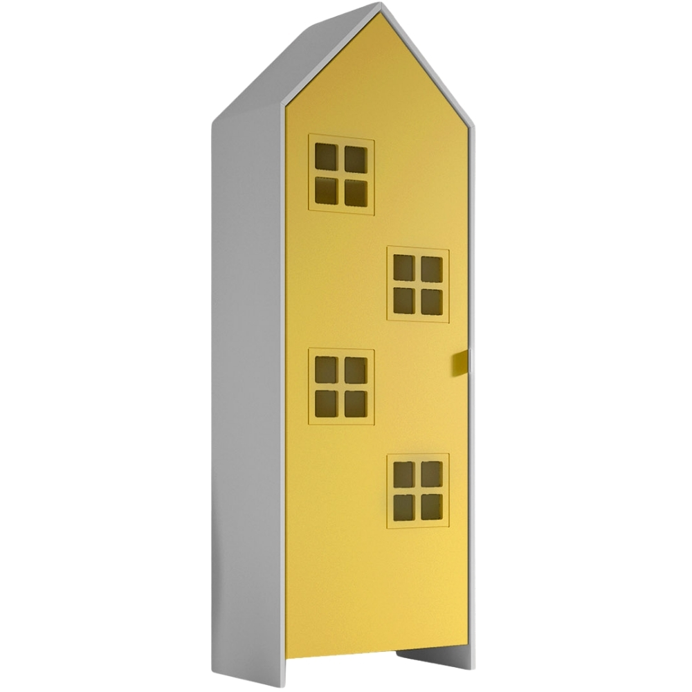 Vipack Žlutá lakovaná šatní skříň Casami 172 x 58 cm Vipack