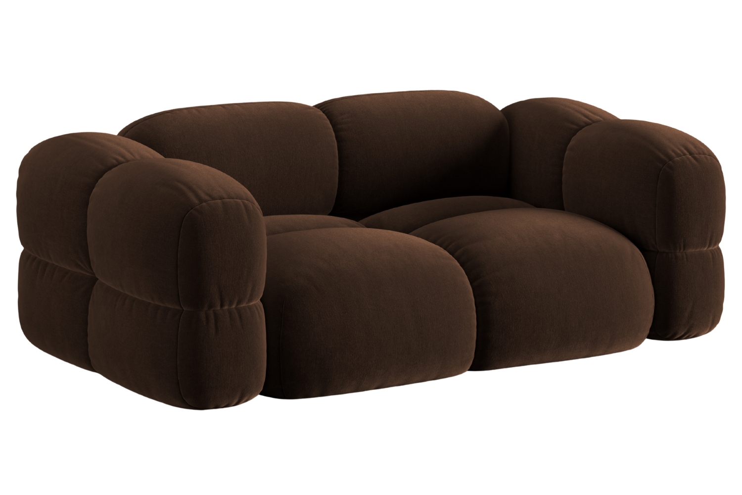 Cosmopolitan Design Hnědá sametová trojmístná pohovka Loretto 210 cm Cosmopolitan Design
