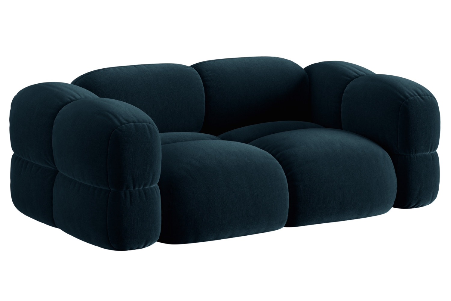 Cosmopolitan Design Tmavě modrá sametová trojmístná pohovka Loretto 210 cm Cosmopolitan Design