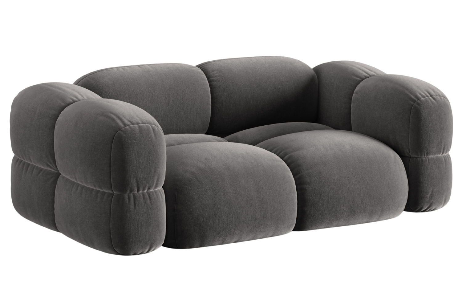Cosmopolitan Design Šedá sametová trojmístná pohovka Loretto 210 cm Cosmopolitan Design