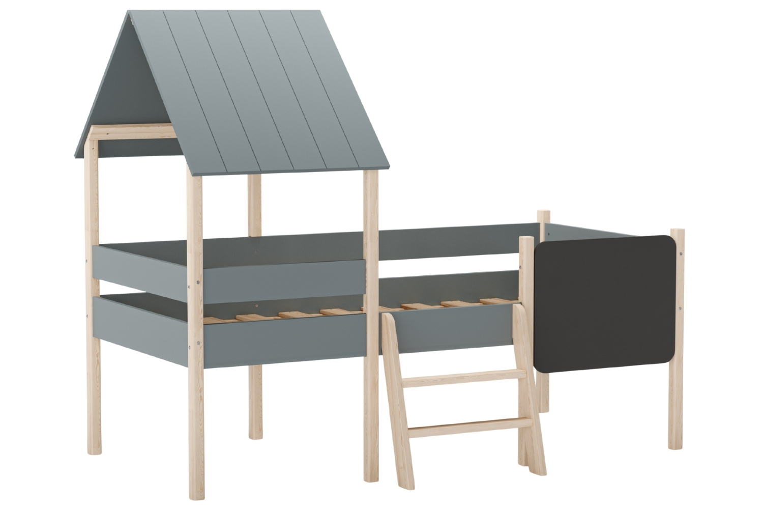Marckeric Zelená dětská vyvýšená postel Mint 90 x 190 cm Marckeric