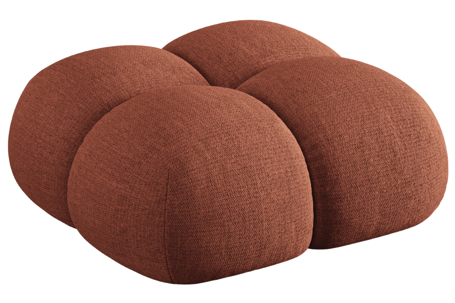Cosmopolitan Design Terakotově oranžová podnožka Loretto 90 x 90 cm Cosmopolitan Design