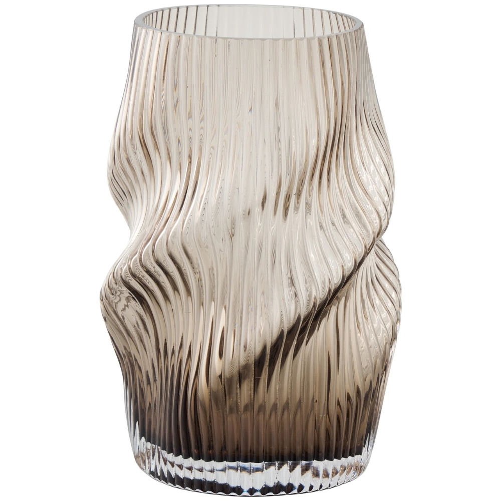 Nordic Living Hnědá skleněná váza Emine 25 cm Nordic Living