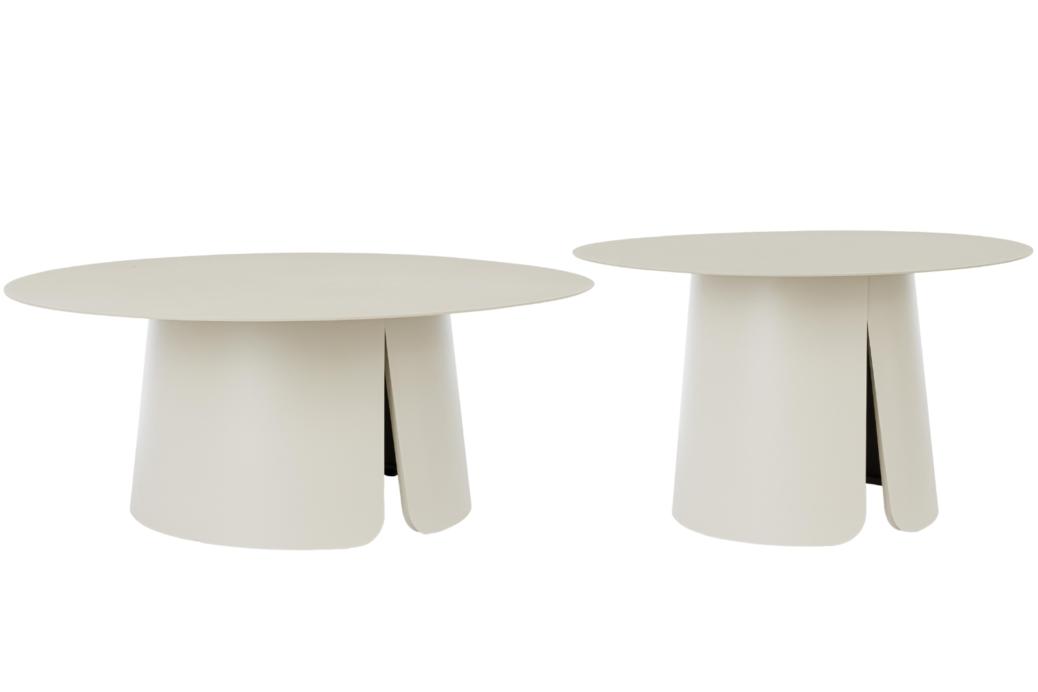 Bizzotto Krémový set dvou zahradních stolků Bryan 70/90 cm Bizzotto