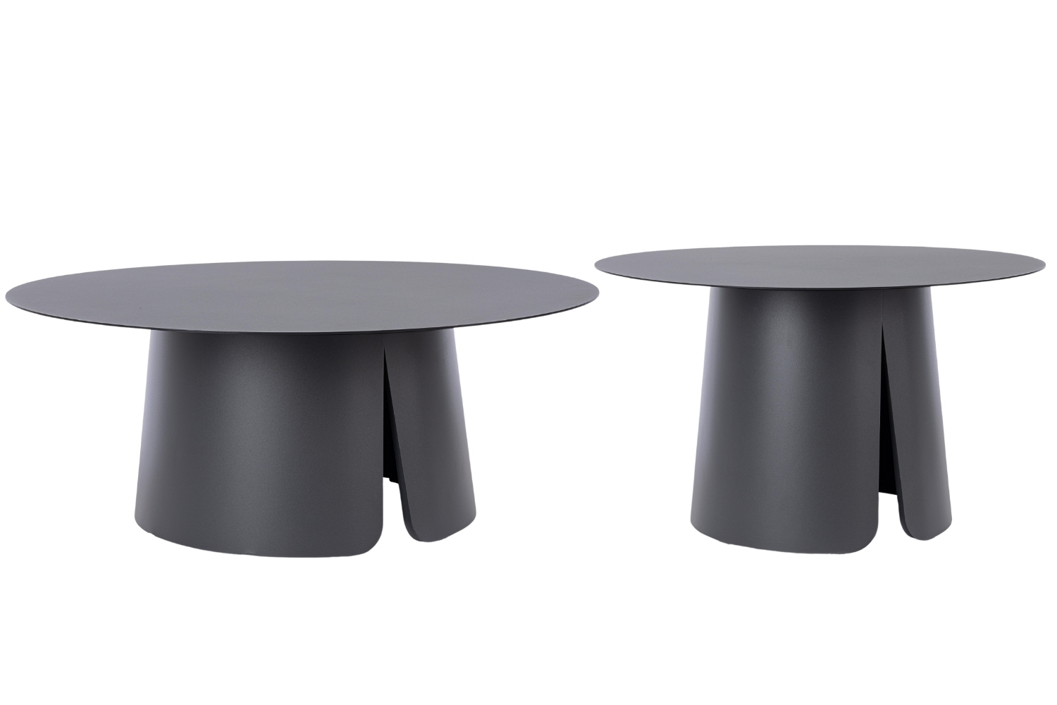 Bizzotto Šedý set dvou zahradních stolků Bryan 70/90 cm Bizzotto