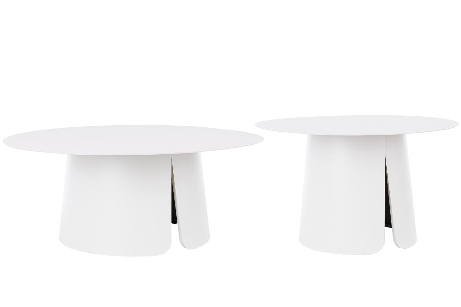 Bizzotto Bílý set dvou zahradních stolků Bryan 70/90 cm Bizzotto