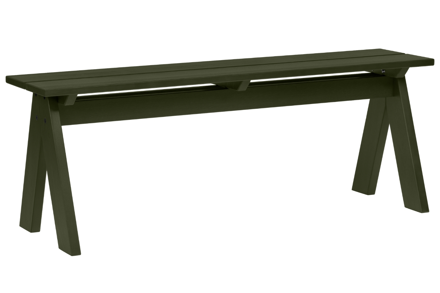noo.ma Zelená dřevěná zahradní lavice Navo 120 cm noo.ma