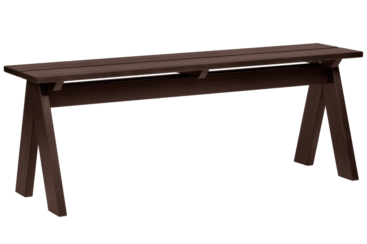 noo.ma Hnědá dřevěná zahradní lavice Navo 120 cm noo.ma