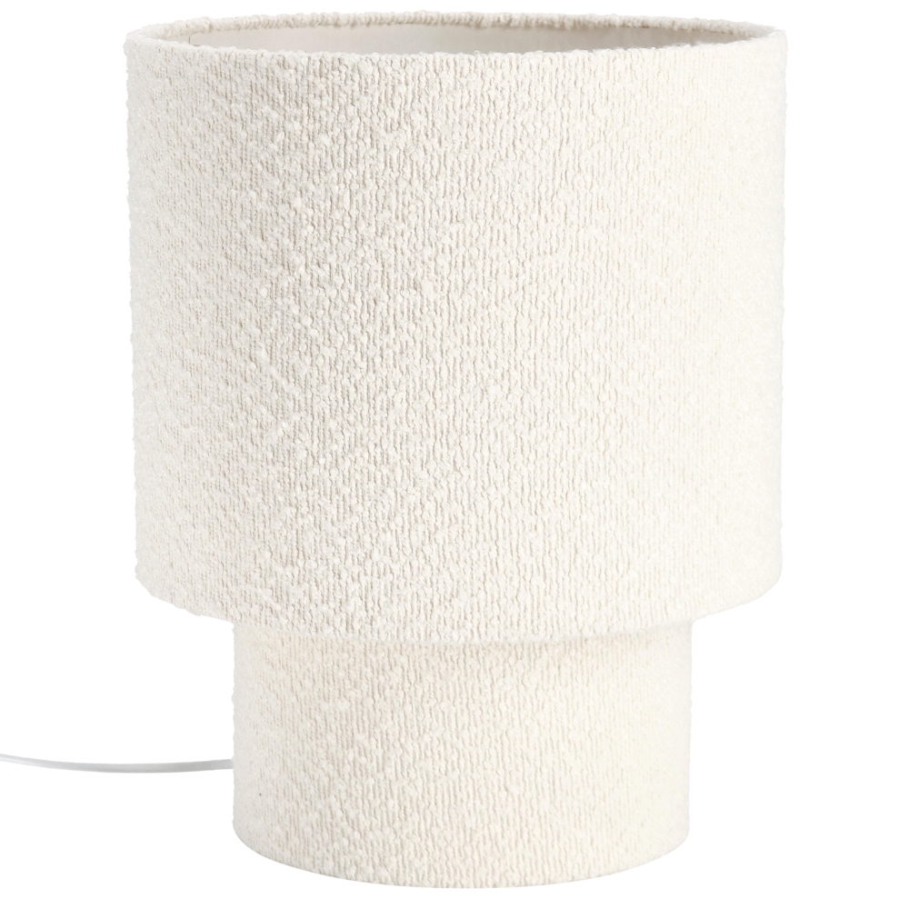 Bizzotto Bílá bouclé stolní lampa Radha Bizzotto
