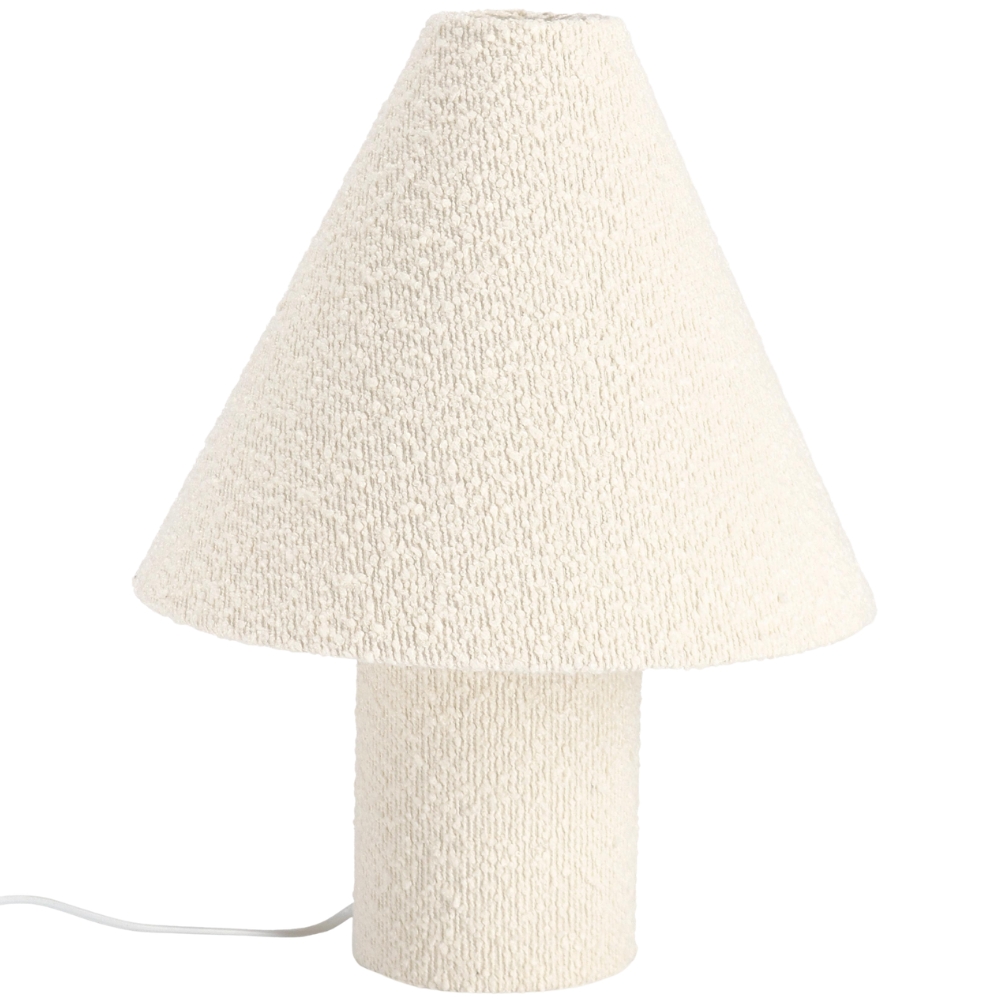 Bizzotto Bílá bouclé stolní lampa Radha Bizzotto
