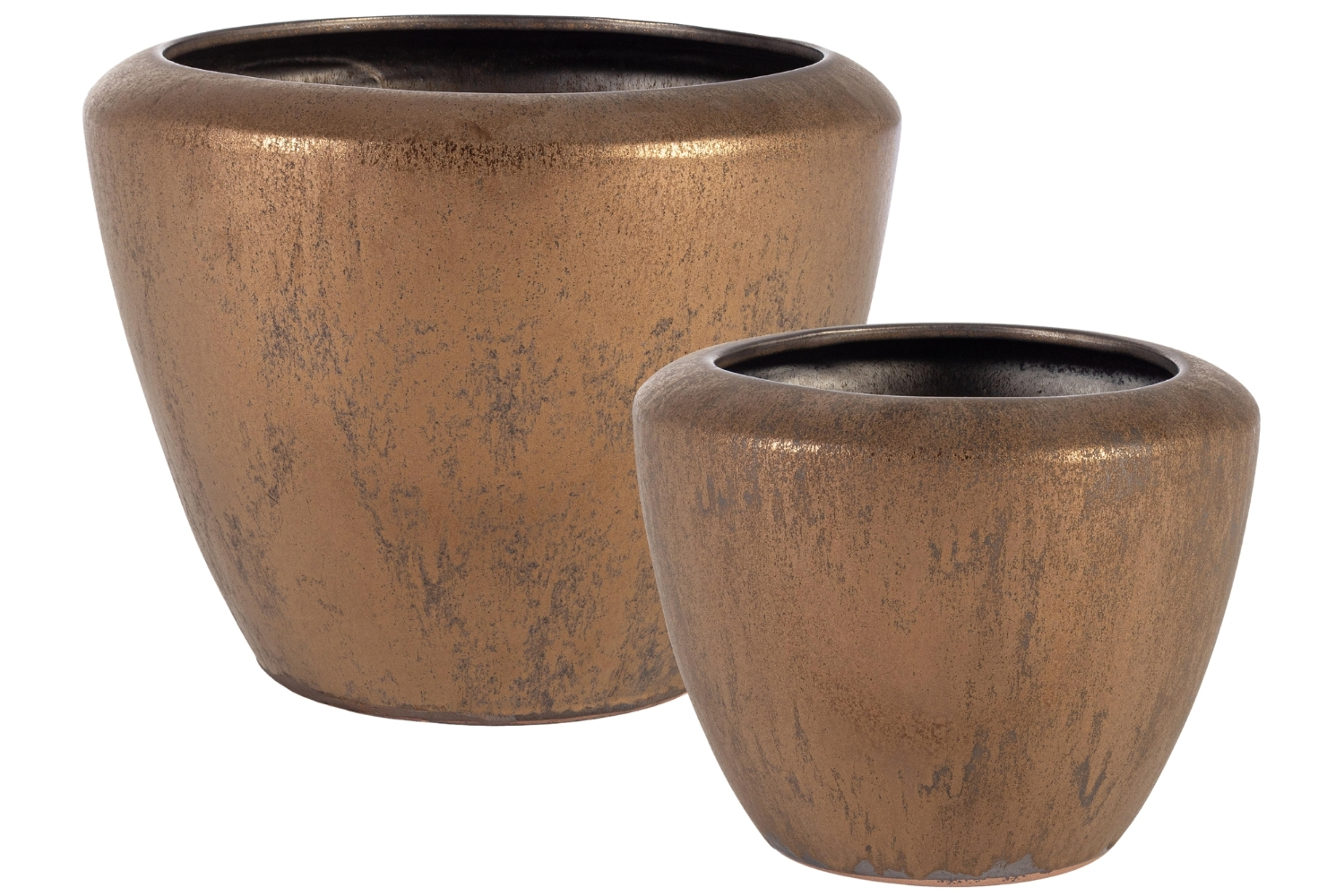 Bizzotto Set dvou bronzových zahradních květináčů Pathom Ø30/39 cm Bizzotto