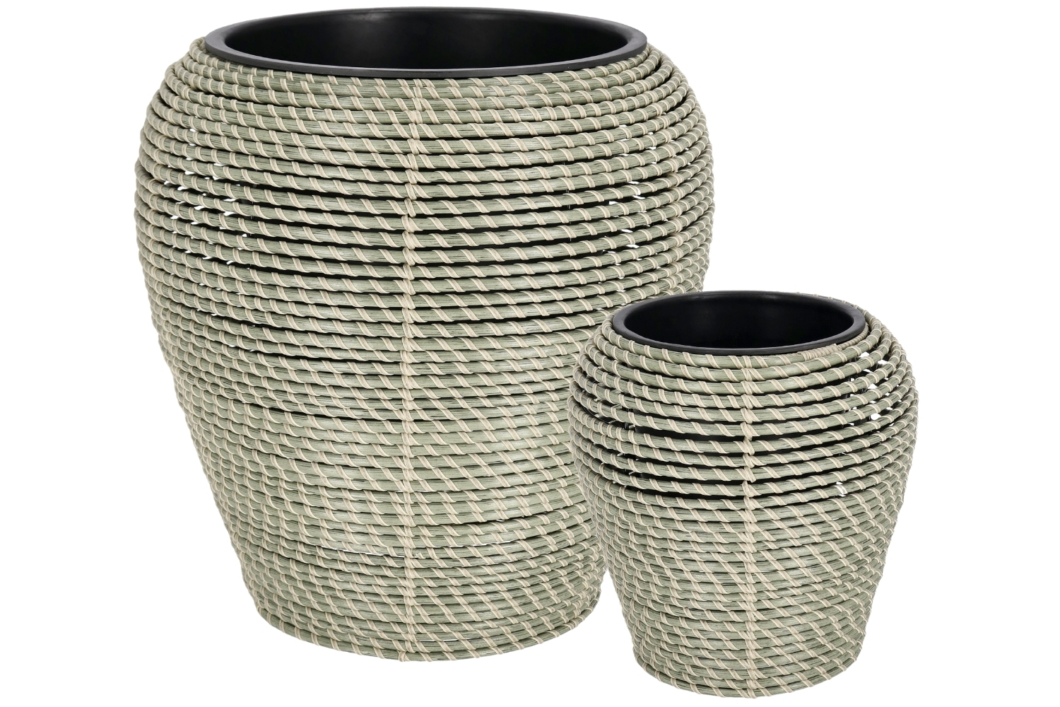 Bizzotto Set dvou zahradních květináčů z umělého ratanu Thanh Ø28/45 cm Bizzotto