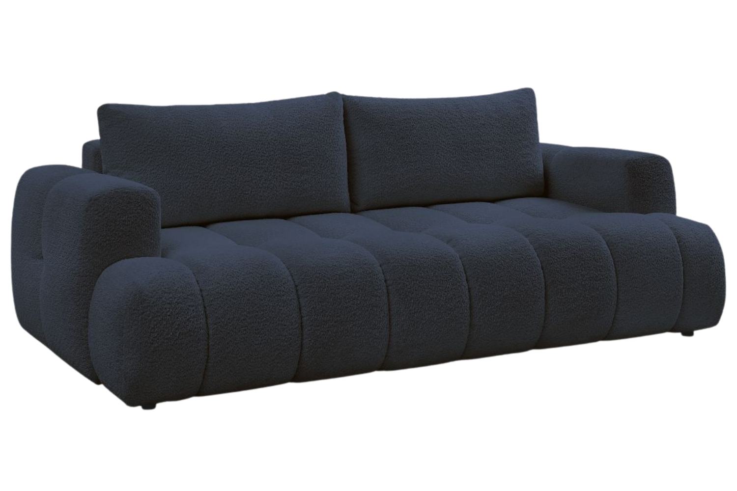 Bobochic Paris Tmavě modrá bouclé rozkládací pohovka Fuji 251 cm Bobochic Paris