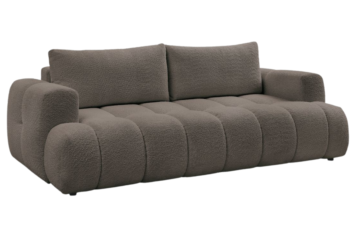 Bobochic Paris Hnědá bouclé rozkládací pohovka Fuji 251 cm Bobochic Paris