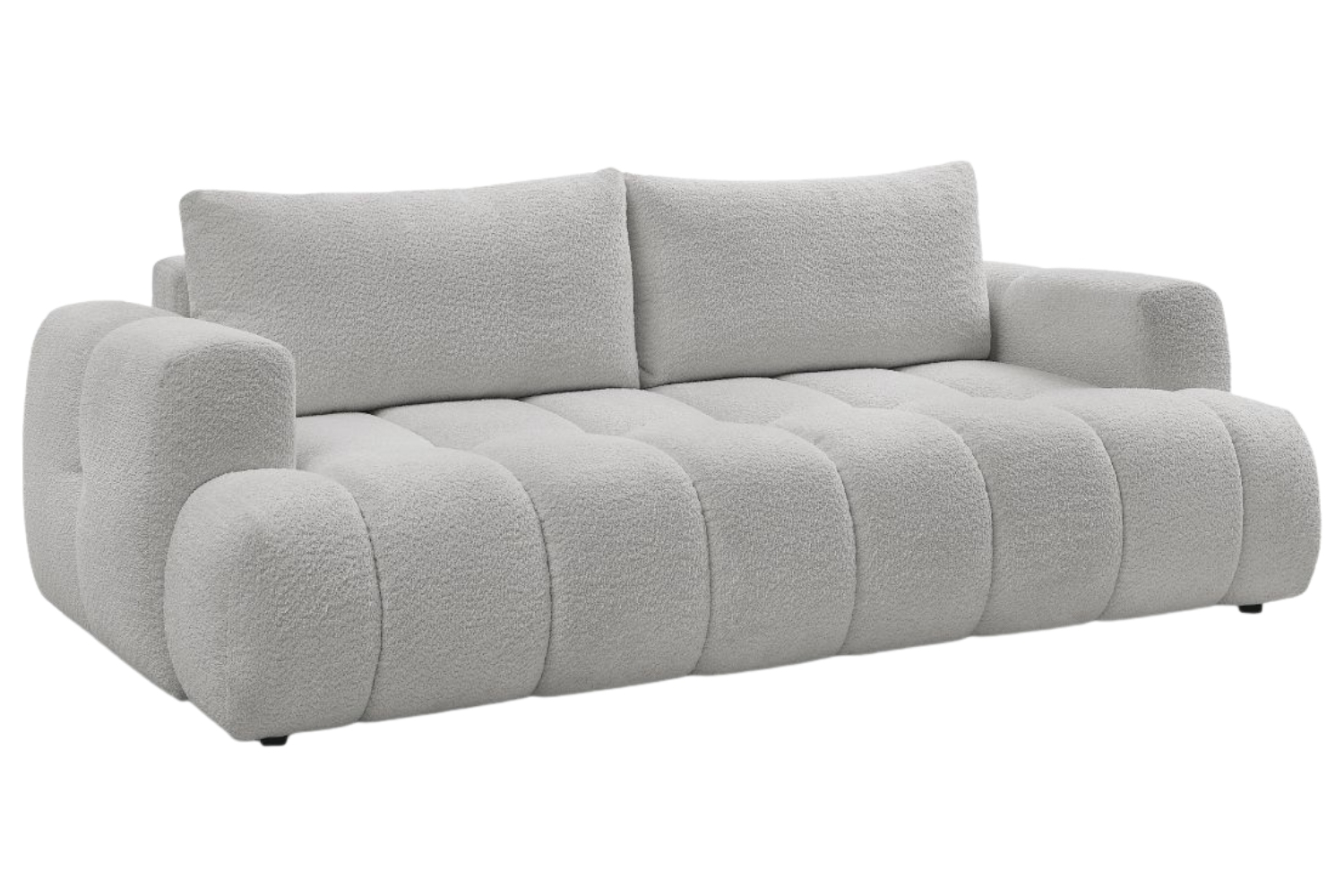 Bobochic Paris Světle šedá bouclé rozkládací pohovka Fuji 251 cm Bobochic Paris