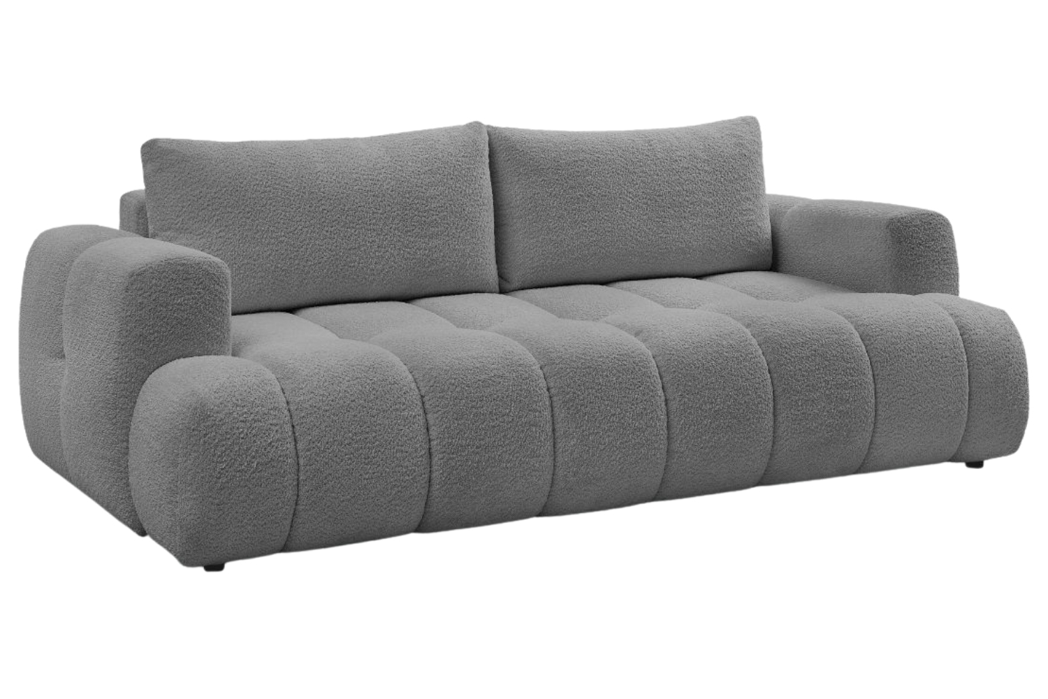 Bobochic Paris Šedá bouclé rozkládací pohovka Fuji 251 cm Bobochic Paris
