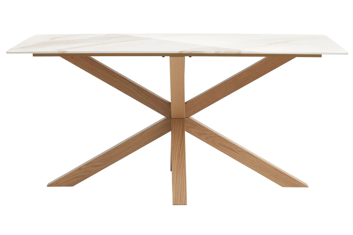 Unique Furniture Bílý keramický jídelní stůl Ravello 160 x 90 cm