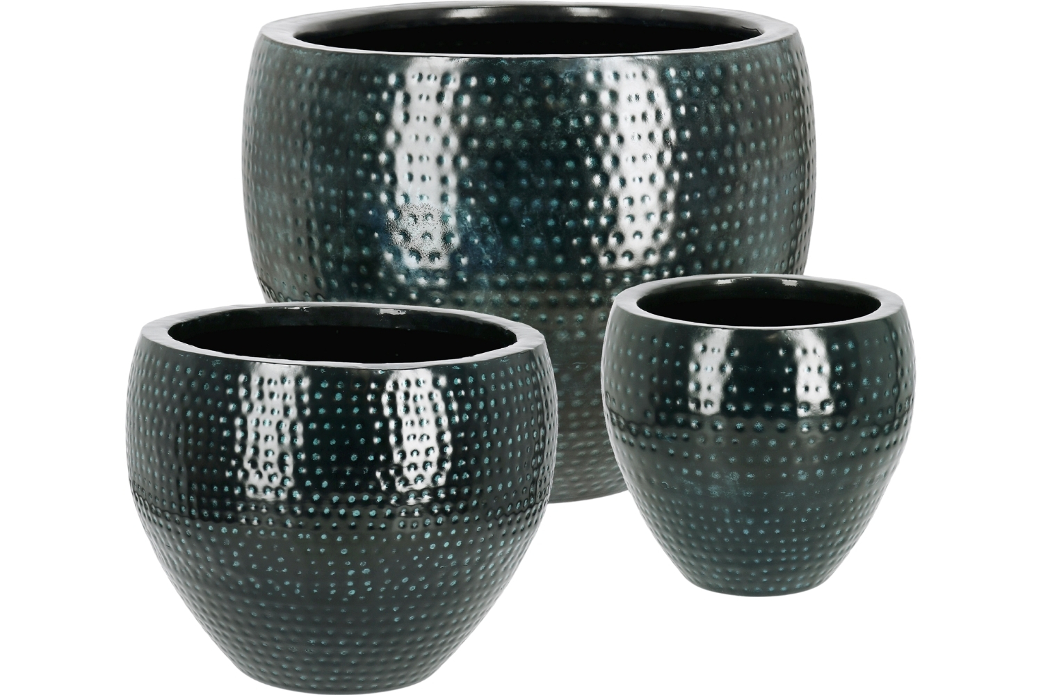Bizzotto Set tří kovových zahradních květináčů Nirad Ø39/53/70 cm Bizzotto